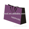 Eco-friendly paper shopping bag with glued paper rope/string for Christmas